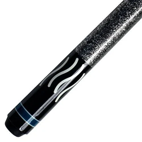 Black Wave Designer Billiard Pool Cue Stick with Case