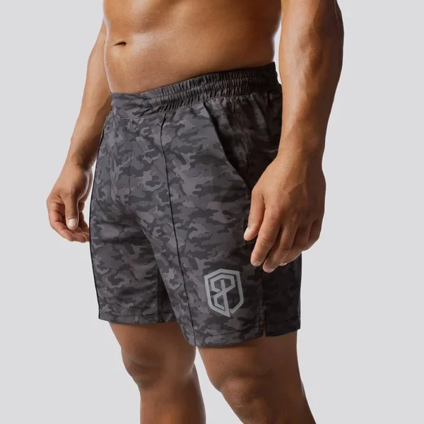 Born Primitive Athletic Training Shorts, Camouflage Gym Shorts, Small