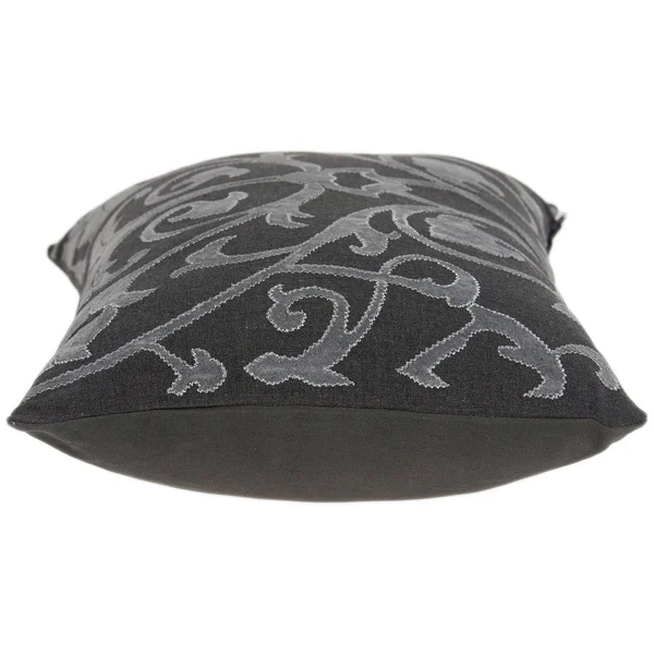Parkland Collection Sophia Traditional Grey Pillow Cover