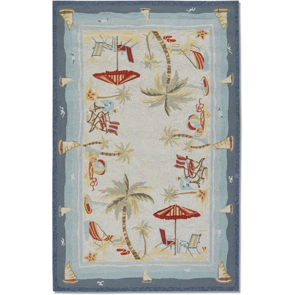 Couristan Outdoor Escape Pacific Heights/ocean 3ft.6in x 5ft.6in Rug