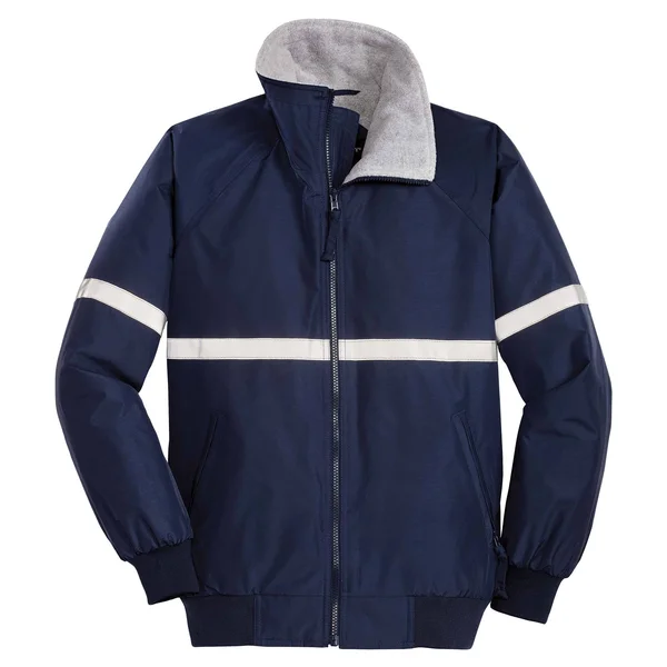 Port Authority J754R Challenger Jacket with Reflective Taping - True Navy/ Grey Heather/ Reflective - Xs
