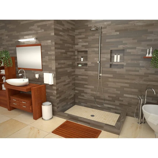 Tile Redi P3236CDR-PVC Redi Base 32x22 x 36x22 Rectangular Shower Base - Polished Chrome