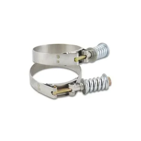 Vibrant SS T-Bolt Clamps Pack of 2 Size Range: 3.53in to 3.83in OD for Use w/ 3.25in ID Coupling