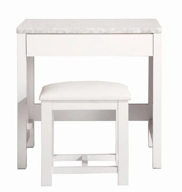 Design Element Make-Up Table in White Finish