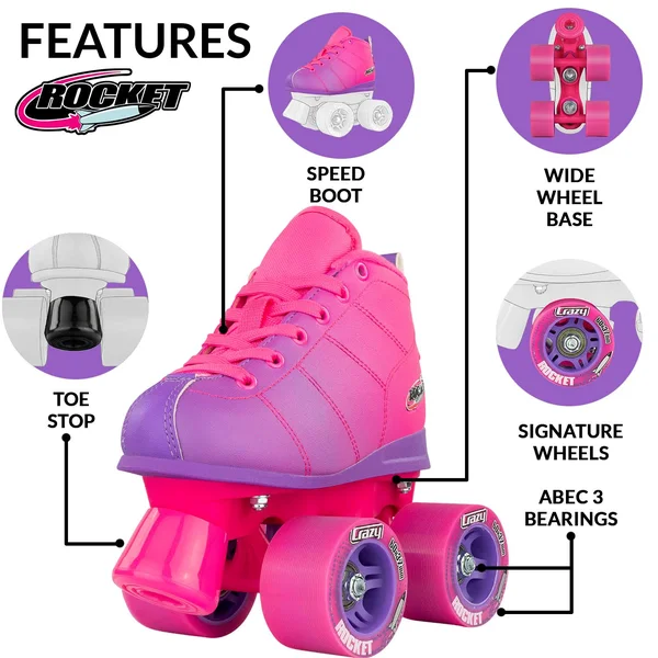 Crazy Skates Rocket Kids Roller Skates