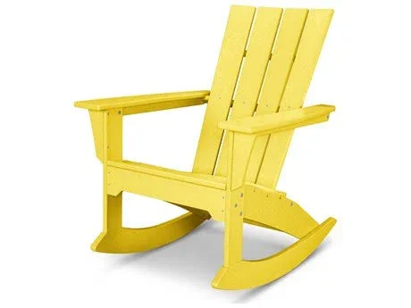 POLYWOOD Quattro Adirondack Rocker: Teak - 20.50" x 16.75" x 17.75"