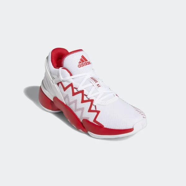 Adidas D.O.N Issue 2 Basketball Shoes Custom Colors - 13.5, White/Scarlet/White