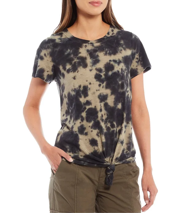 Perfect Knot Tee Tie Dye Green Black - S