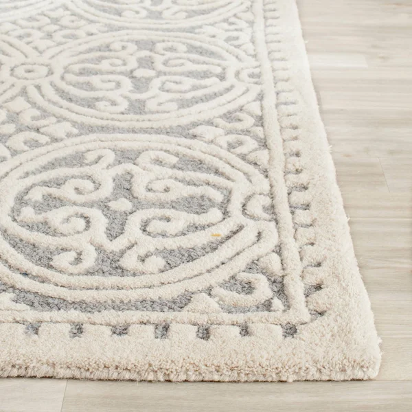 Safavieh Cambridge 123 Area Rug, Black, Ivory, 10& x 10& Square