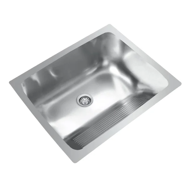Ukinox D610.457 Dual Mount Single Bowl Stainless Steel Laundry Sink