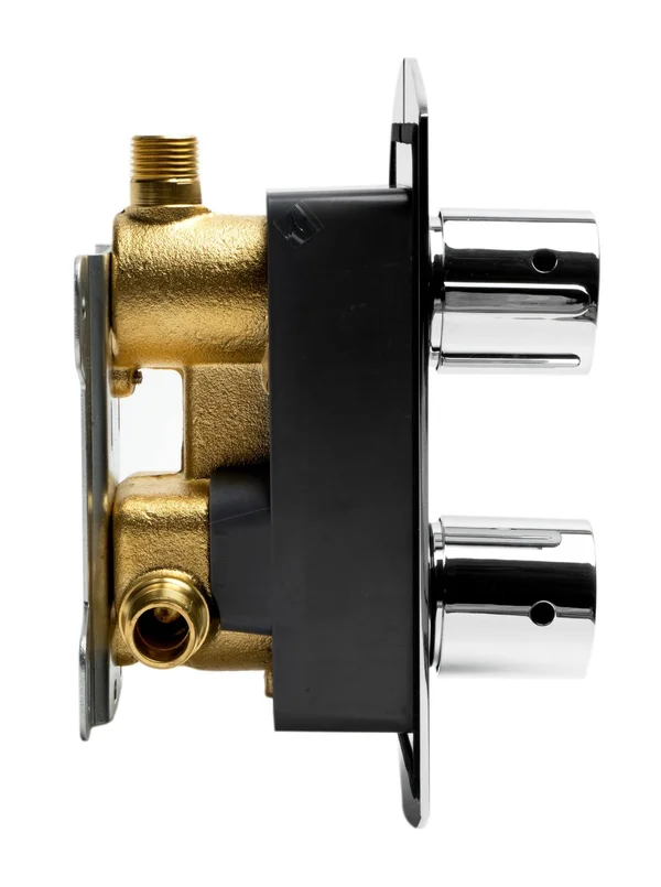 Alfi Brand Ab3809-pc Polished Chrome Round Knob 1 Way Thermostatic Shower Mixer
