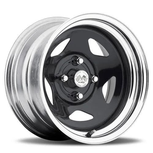 U.S. Wheel : Wheel, 021 Series Drift Star FWD, Steel, Chrome/Gloss Black, 14 inch x 6.0 Wheels