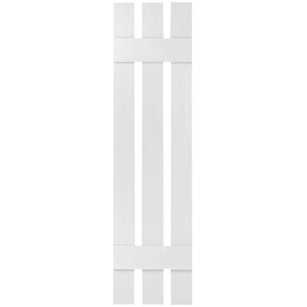 12x22W x 35x22H Lifetime Vinyl - Standard Three Board Spaced, Board-n-Batten Shutters, w/Installation Shutter-Lok&s & Matchin