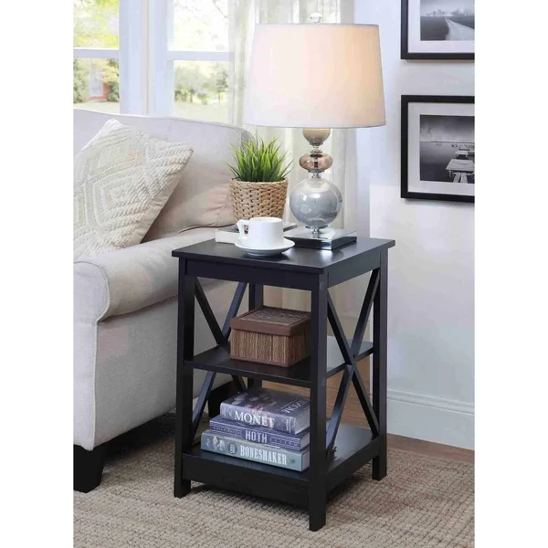 Copper Grove Cranesbill X-Base End Table - Cobalt Blue