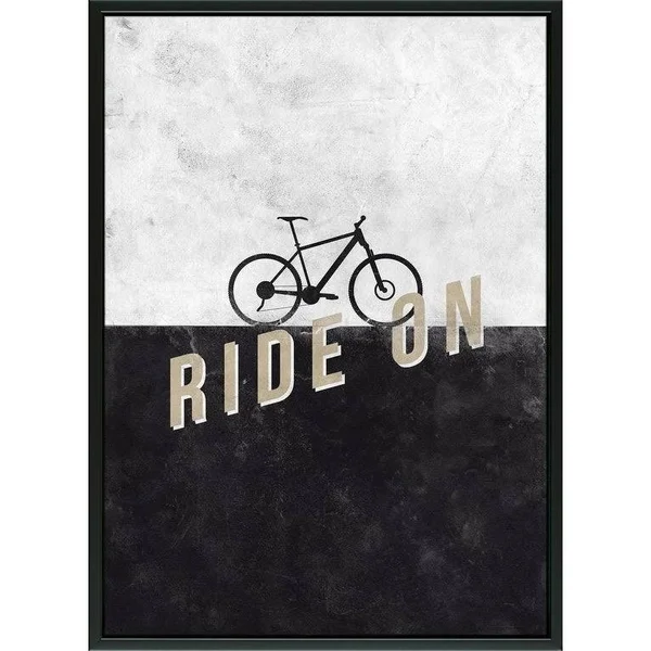 Easy Art Prints Hannes Beer's 'Ride On' Premium Canvas Art - 28 x 20 - Modern Black Frame