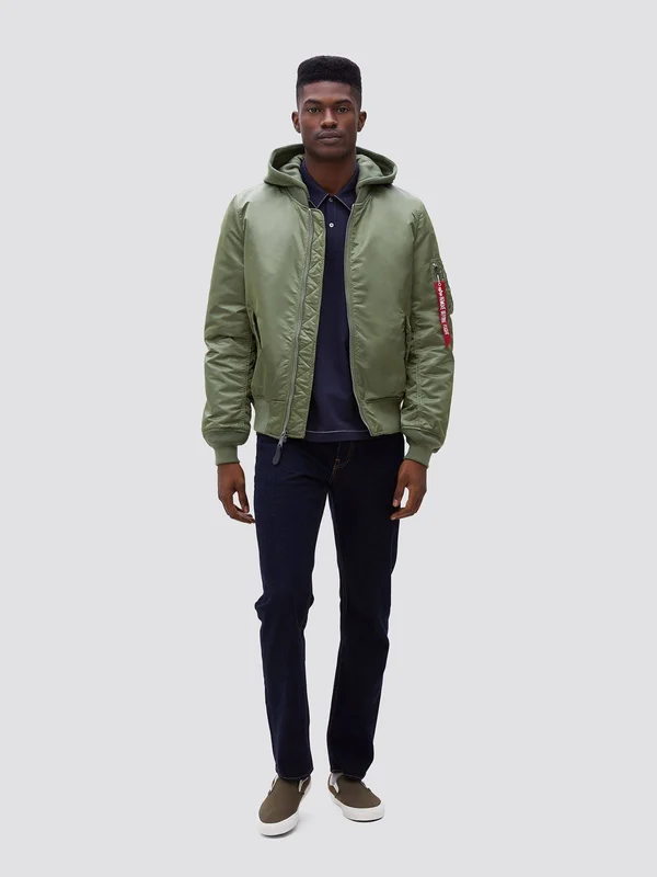 MA-1 Natus Bomber Jacket - Black/New Silver Lining, Xs, Alpha Industries