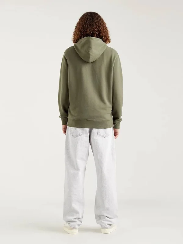 Levi&s French Terry Regular Fit Hoodie with Drawstrings - Green
