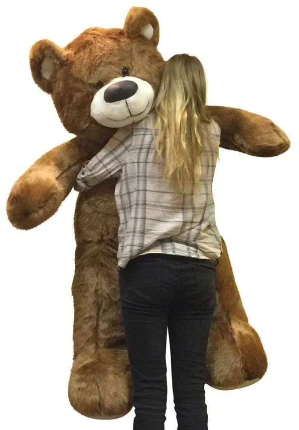 BigPlush Giant Brown Teddy Bear 5 Foot American Made Soft - Made in USA Stuffed Animal