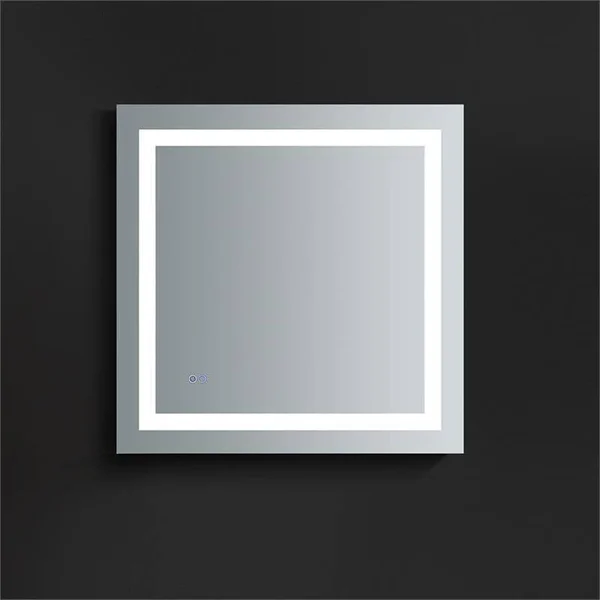 Fresca Santo 30x22 Wide x 30x22 Tall Bathroom Mirror with LED Lighting and Defogger
