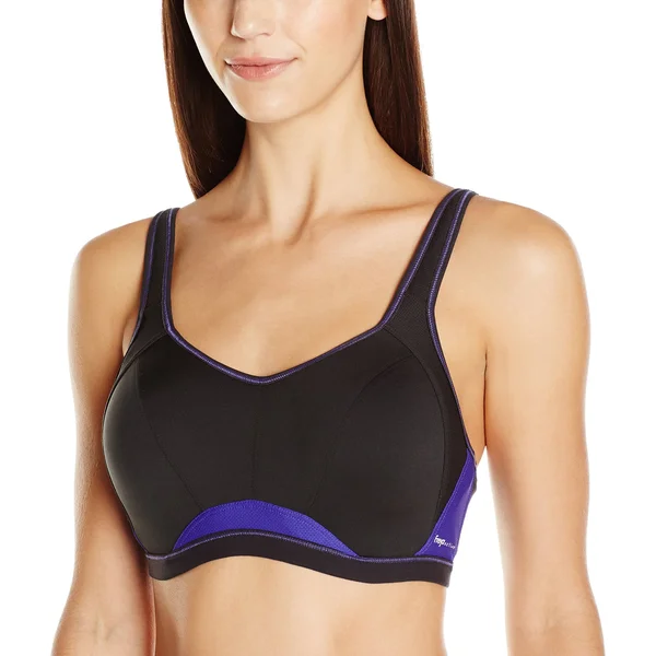 Freya Epic Underwire Crop Top Moulded Sports Bra, Electric Black, 30FF