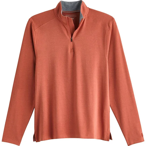 Coolibar Men's Sonora Quarter-Zip, Shirts for Men, Red, Medium