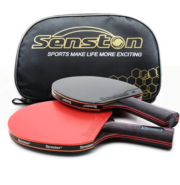 Senston Professional Ping Pong Paddle Set with 2 High Performance Table Tennis Racket - Premium Carrying Case, Indoor or Outdoor