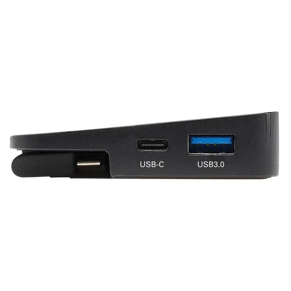 Tripp Lite Triple-Monitor USB C Dock USB C Docking Station with 4K HDMI & DisplayPort, VGA with USB-A/C, GbE, 100W PD, Black