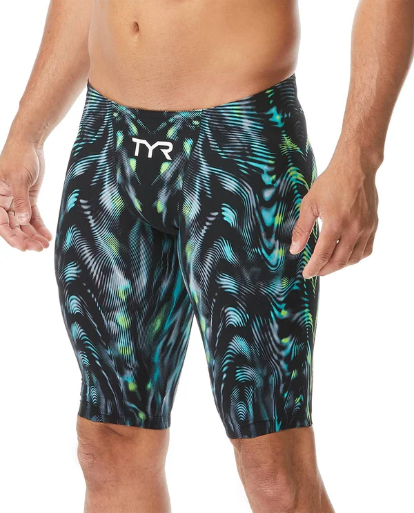 TYR Men's Venzo Genesis Jammer Swimsuit Green 27 VZNLW6A