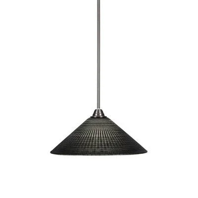 Michell 1 - Light Single Cone Pendant Longshore Tides Shade Color: Black, Size: 58x22 H x 16x22 W x 16x22 D