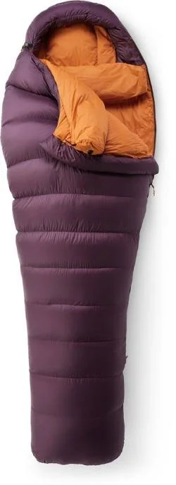 Mountain Equipment Helium 800 Long Sleeping Bag Purple - Reg/Left Zip