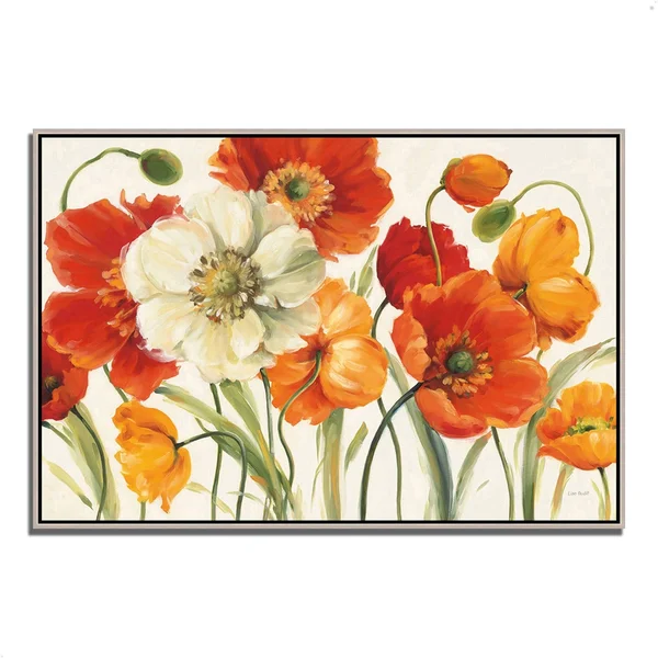 32x22 x 47x22 Poppies Melody I by Lisa Audit Fine Art Giclee Print
