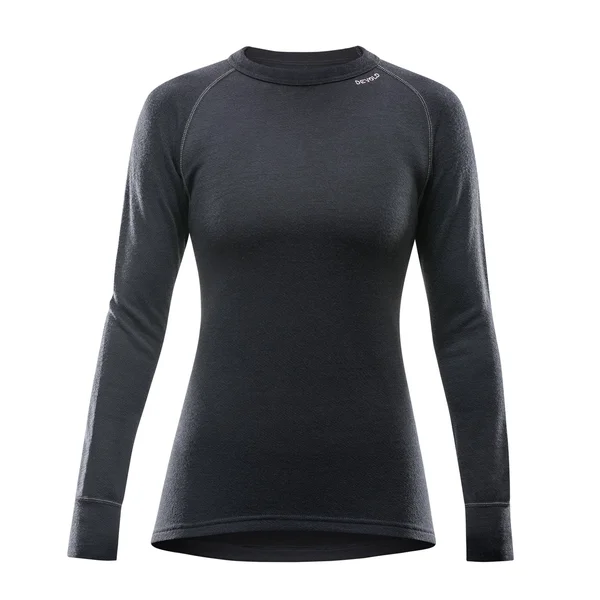 Devold Expedition Woman Shirt Black - Women Merino Top (Size - Color Black)