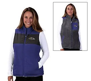 NFL Women's Reversible Vest, Size XXX-Large, Ravens