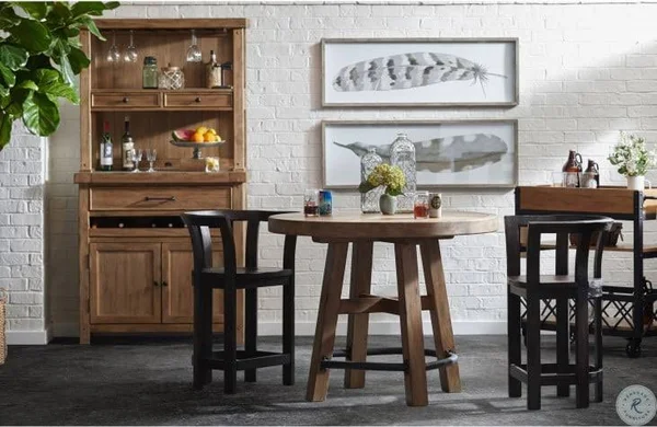 S232-156-159 Brown Round Bar Table