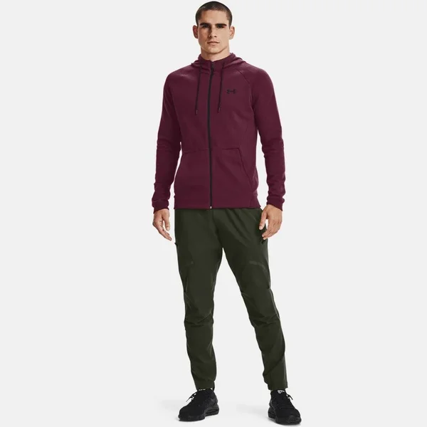 Under Armour Men's Unstoppable Double Knit Full Zip - Red, XL