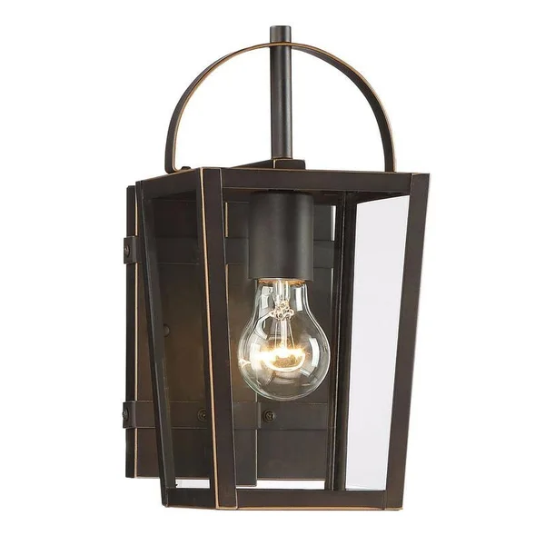 Minka Lavery 72722-143C Rangeline 2 Light Outdoor Wall Mount in Oil Rubbed Bronze-Gold Highlights