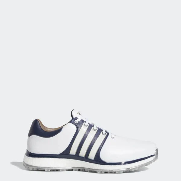 Adidas Men's Tour360 XT Spikeless Golf Shoes Size 9 - White/Collegiate Navy/Gold Metallic
