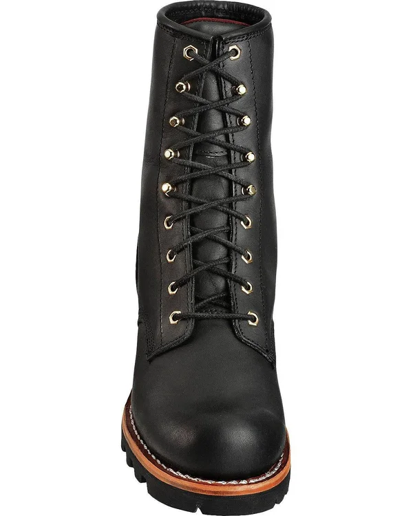 Chippewa Men's Black Steel Toe Logger 8 in. Boot