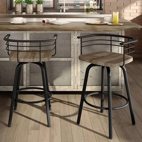 Amisco Brisk 26 in. Swivel Counter Stool