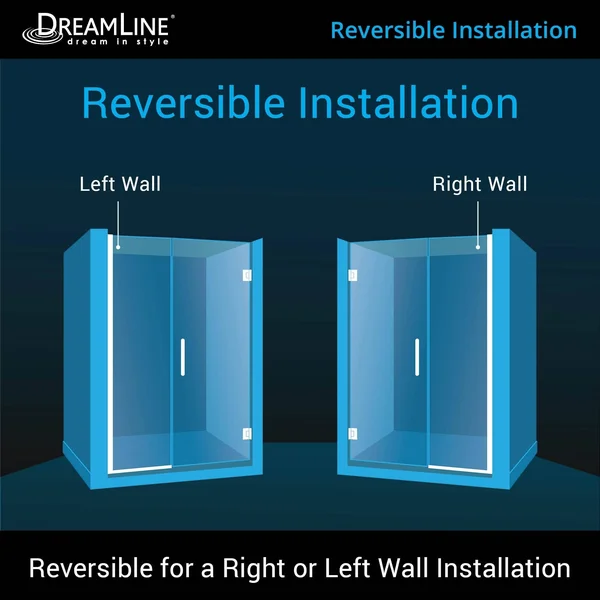 DreamLine SHDR-243307210-04 Unidoor Plus Hinged Shower DOOR, Brushed Nickel, 33 to 33-1/2x22 x 72x22