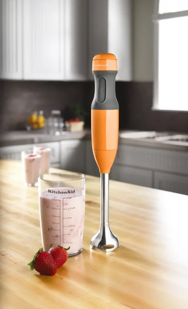KitchenAid KHB1231 2-Speed Hand Blender, Tangerine