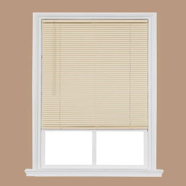 Cordless 1 inch Duplex Room Darkening Mini Blind - 53 in. W x 64 in. L, Ivory, Multiple Sizes, Size: 53 inch W x 64 inch Large