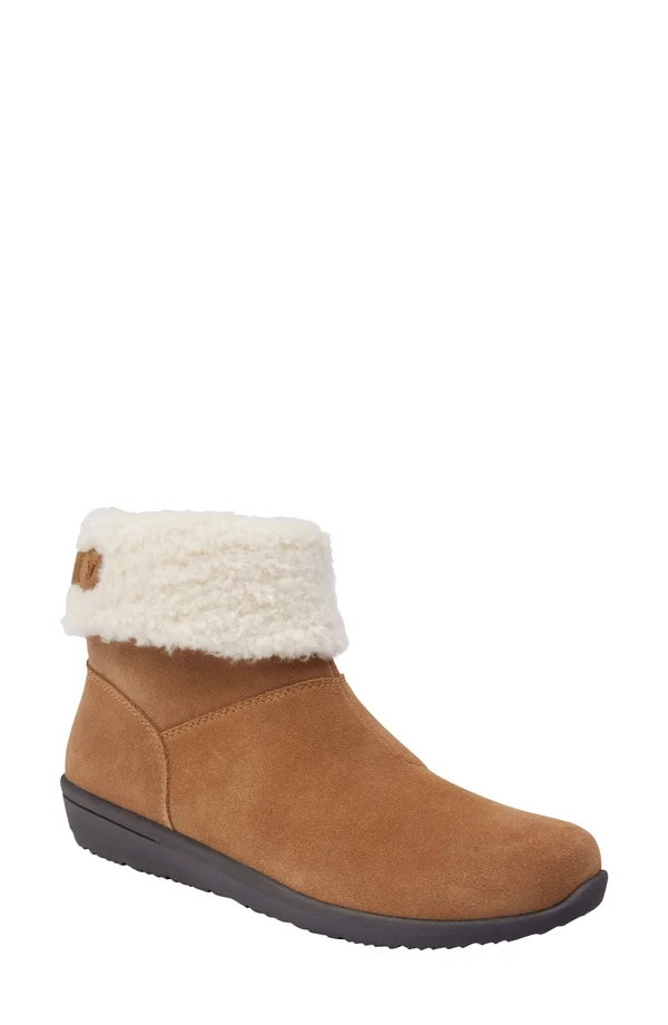 Women's Vionic Ruth Ankle Bootie Black Suede 6 M