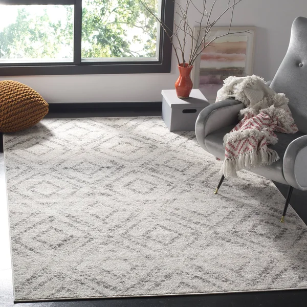 Safavieh Adirondack ADR131C Area Rug Light Grey, Grey 6& x 6& Square