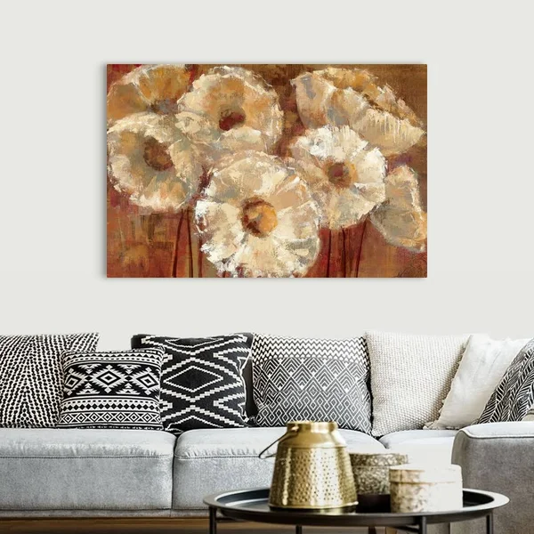 Waltzing Poppies - Canvas Wall Art, 60x40, Great Big Canvas