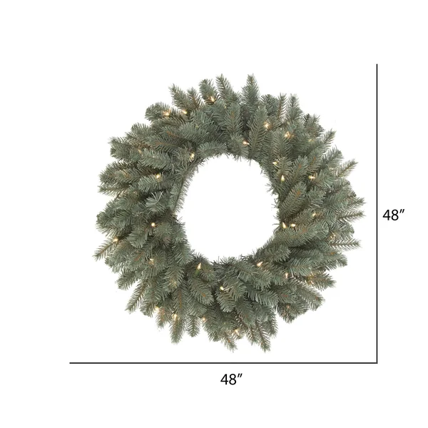Vickerman 48 inch Colorado Blue Wreath Duralit 200 Clear Lights