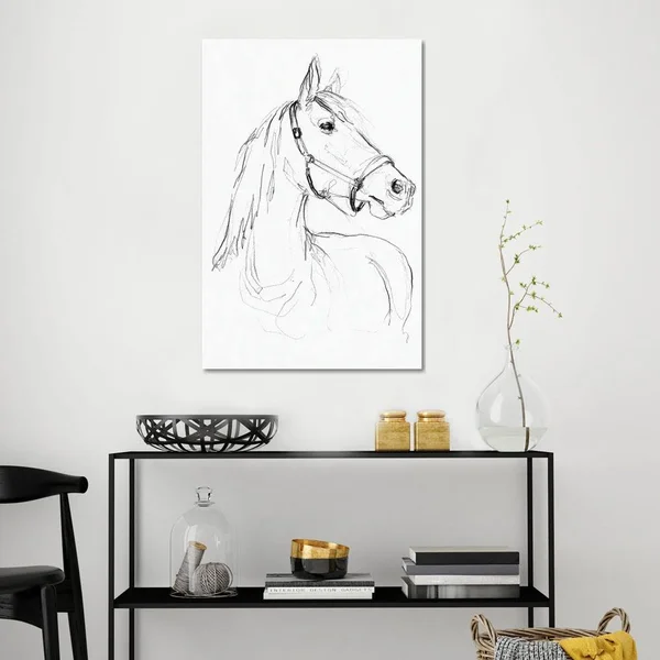 Jennifer Paxton Parker Paintings on Canvas Art - Bridle portraits II Print ( Prints & publications > Animal Illustration