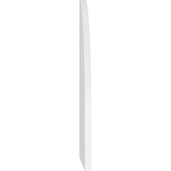 Ekena Millwork GVPQL26X3601SN 26x22W x 36x22H Quarter Round Top Left Surface Mount PVC Gable Vent: Non-Functional - w/ 3-1/2x22W