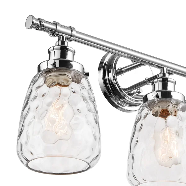Globe Electric Lauzon 5-Piece Chrome All-in-One Bathroom Vanity Light Set 51416