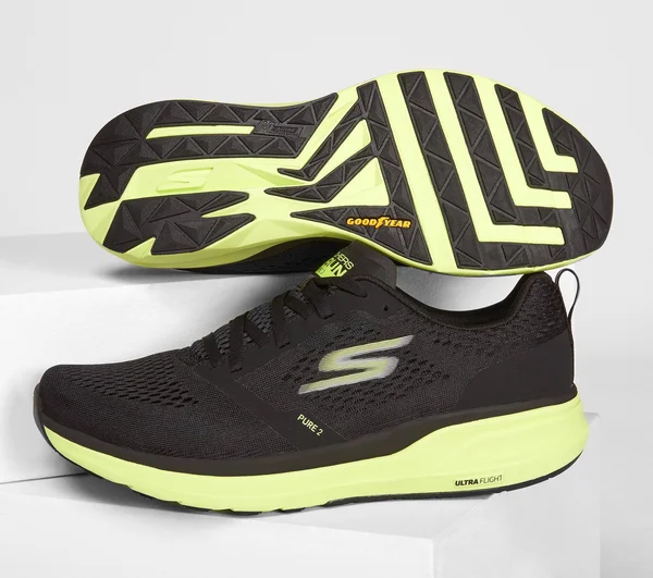 Skechers Mens GOrun Pure 2 Shoes Black 11.5 M